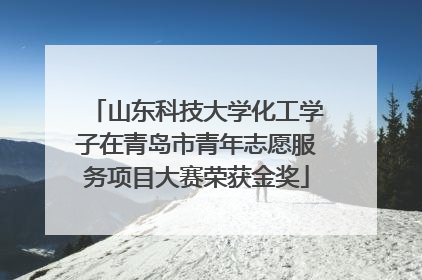 山东科技大学化工学子在青岛市青年志愿服务项目大赛荣获金奖