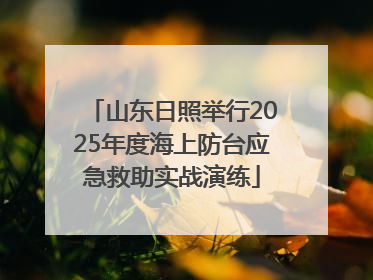 山东日照举行2025年度海上防台应急救助实战演练