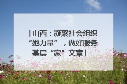 山西：凝聚社会组织“她力量”，做好服务基层“家”文章