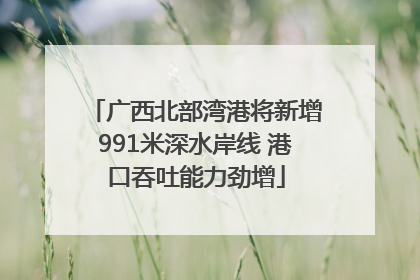 广西北部湾港将新增991米深水岸线 港口吞吐能力劲增