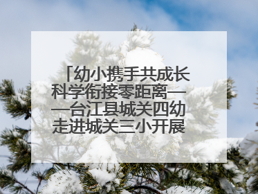 幼小携手共成长科学衔接零距离——台江县城关四幼走进城关三小开展幼小衔接活动