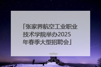 张家界航空工业职业技术学院举办2025年春季大型招聘会