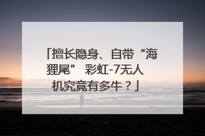 擅长隐身、自带“海狸尾” 彩虹-7无人机究竟有多牛？