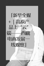 新华全媒+｜高原产品上“云”端——西藏电商发展一线观察