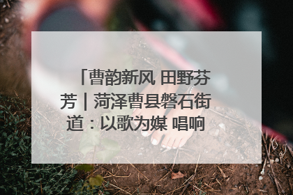 曹韵新风 田野芬芳｜菏泽曹县磐石街道：以歌为媒 唱响乡土“新歌声”