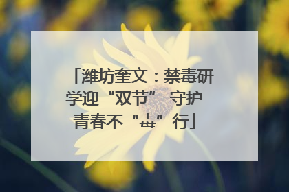 潍坊奎文：禁毒研学迎“双节” 守护青春不“毒”行