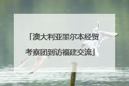 澳大利亚墨尔本经贸考察团到访福建交流