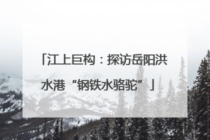 江上巨构：探访岳阳洪水港“钢铁水骆驼”