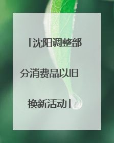 沈阳调整部分消费品以旧换新活动