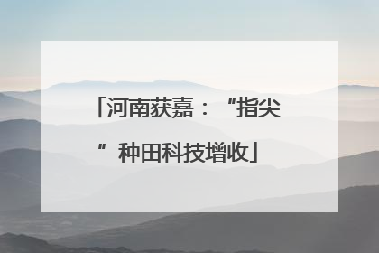 河南获嘉：“指尖”种田科技增收