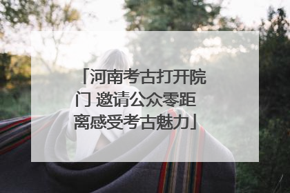 河南考古打开院门 邀请公众零距离感受考古魅力