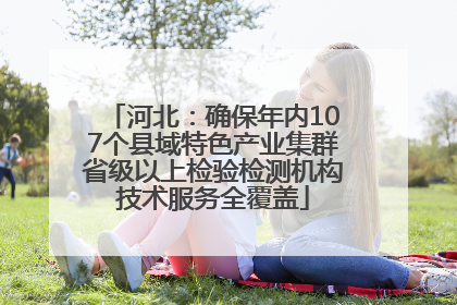 河北：确保年内107个县域特色产业集群省级以上检验检测机构技术服务全覆盖
