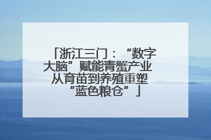 浙江三门：“数字大脑”赋能青蟹产业 从育苗到养殖重塑“蓝色粮仓”