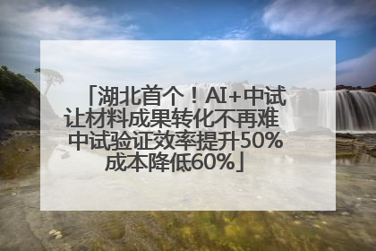 湖北首个！AI+中试让材料成果转化不再难 中试验证效率提升50%成本降低60%