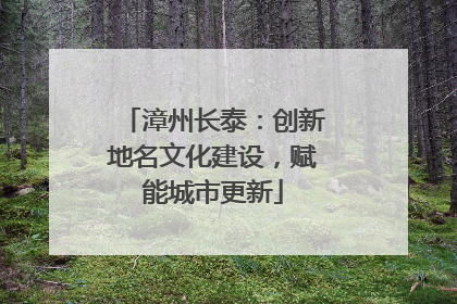 漳州长泰：创新地名文化建设，赋能城市更新