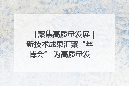 聚焦高质量发展｜新技术成果汇聚“丝博会” 为高质量发展注入新动能