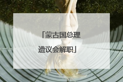 蒙古国总理遭议会解职