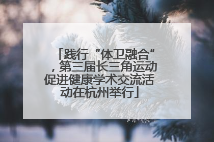 践行“体卫融合”，第三届长三角运动促进健康学术交流活动在杭州举行