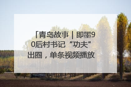 青岛故事｜即墨90后村书记“功夫”出圈，单条视频播放量过600万