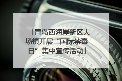 青岛西海岸新区大场镇开展“国际禁毒日”集中宣传活动