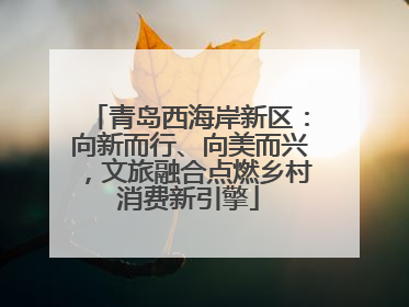 青岛西海岸新区：向新而行、向美而兴，文旅融合点燃乡村消费新引擎