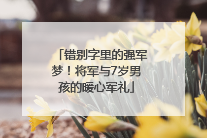 错别字里的强军梦！将军与7岁男孩的暖心军礼