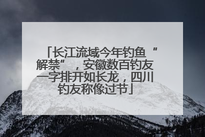 长江流域今年钓鱼“解禁”，安徽数百钓友一字排开如长龙，四川钓友称像过节