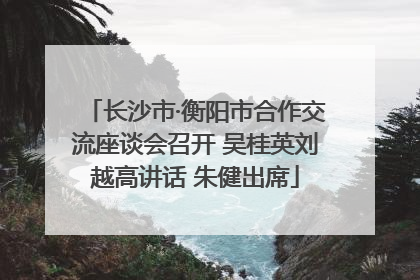 长沙市·衡阳市合作交流座谈会召开 吴桂英刘越高讲话 朱健出席