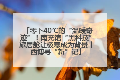 零下40℃的“温暖奇迹”！南充馆“黑科技”旅居舱让极寒成为背景丨西博寻“新”记