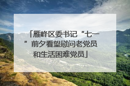 雁峰区委书记“七一”前夕看望慰问老党员和生活困难党员