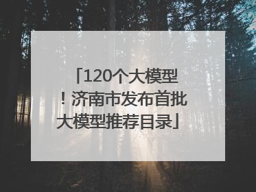 120个大模型！济南市发布首批大模型推荐目录