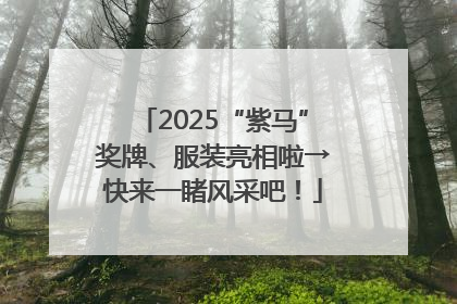 2025“紫马”奖牌、服装亮相啦→快来一睹风采吧！