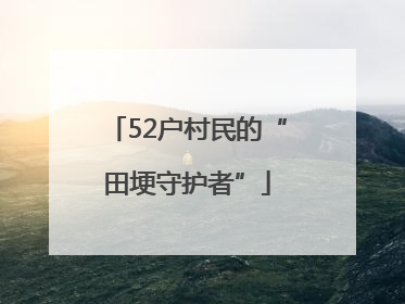 52户村民的“田埂守护者”