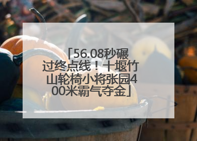 56.08秒碾过终点线！十堰竹山轮椅小将张园400米霸气夺金