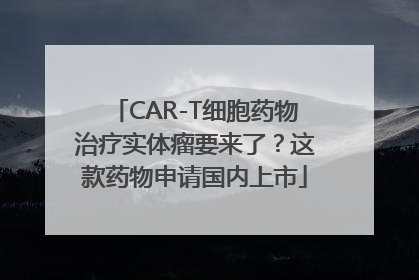 CAR-T细胞药物治疗实体瘤要来了？这款药物申请国内上市